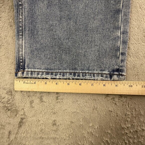 Cleo + Wolf Jeans Womens 38x36 Light Wash Ultra High Rise Ankle Straight Cotton - Picture 9 of 16